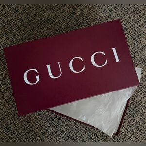 Gucci Burgundy Box with Original Tissue Paper NEW